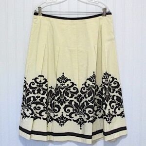 Haley & Kate Cotton Silk Blend Pleated Skirt, Size 12